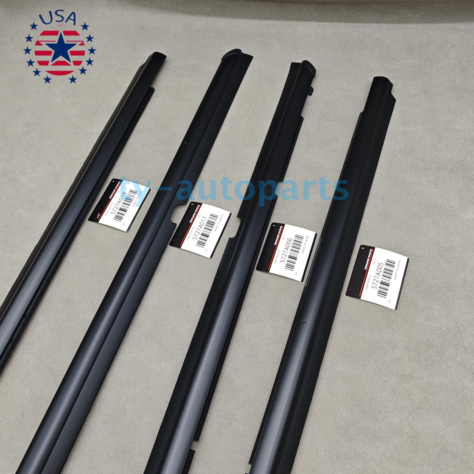 OEM 4 Pack Weatherstrip Door Seal Belt Kit For 2008-2017 Mitsubishi Lancer