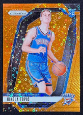 2024-24 Panini Prizm Nikola Topic Orange Disco /125 Rookie OKC Thunders #230