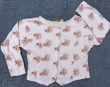 Vintage Victorias Secret Gold Label Pajama top Floral 100 Cotton Size Large
