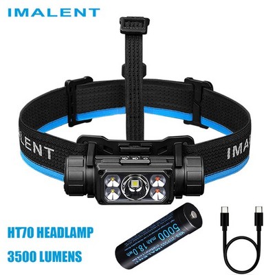 IMALENT HT70 3500 Lumen Super Bright Torch Rechargeable Trail Running Headlamp