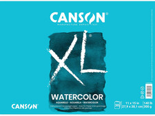 Canson XL Series Watercolor Pad, Heavyweight White Paper, Foldover Binding, 30 S