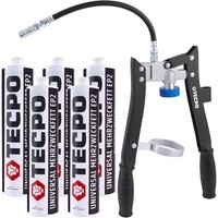 Tecpo Universal Mehrzweckfett 5X500G EP2 Lithium Fett Schmierfett + Fettpresse
