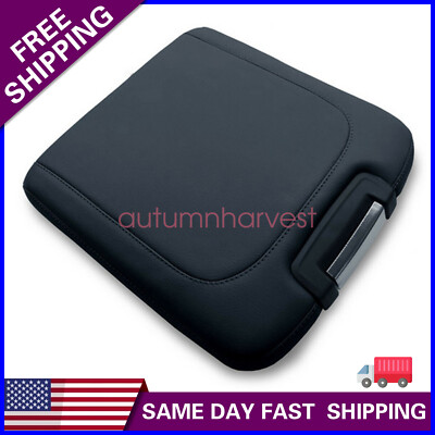 For 2013-2018 RAM 1500 2500 Leather Console Armrest Jump Seat Cover Black