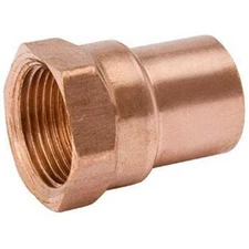 Mueller Industries W 61230 1/2 X 3/4-Inch Female Pipe Thread Wrot Copper Adapter