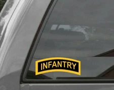 INFANTRY Tab Car Vinyl Window Decal/Sticker U.S. ARMY INFANTRY