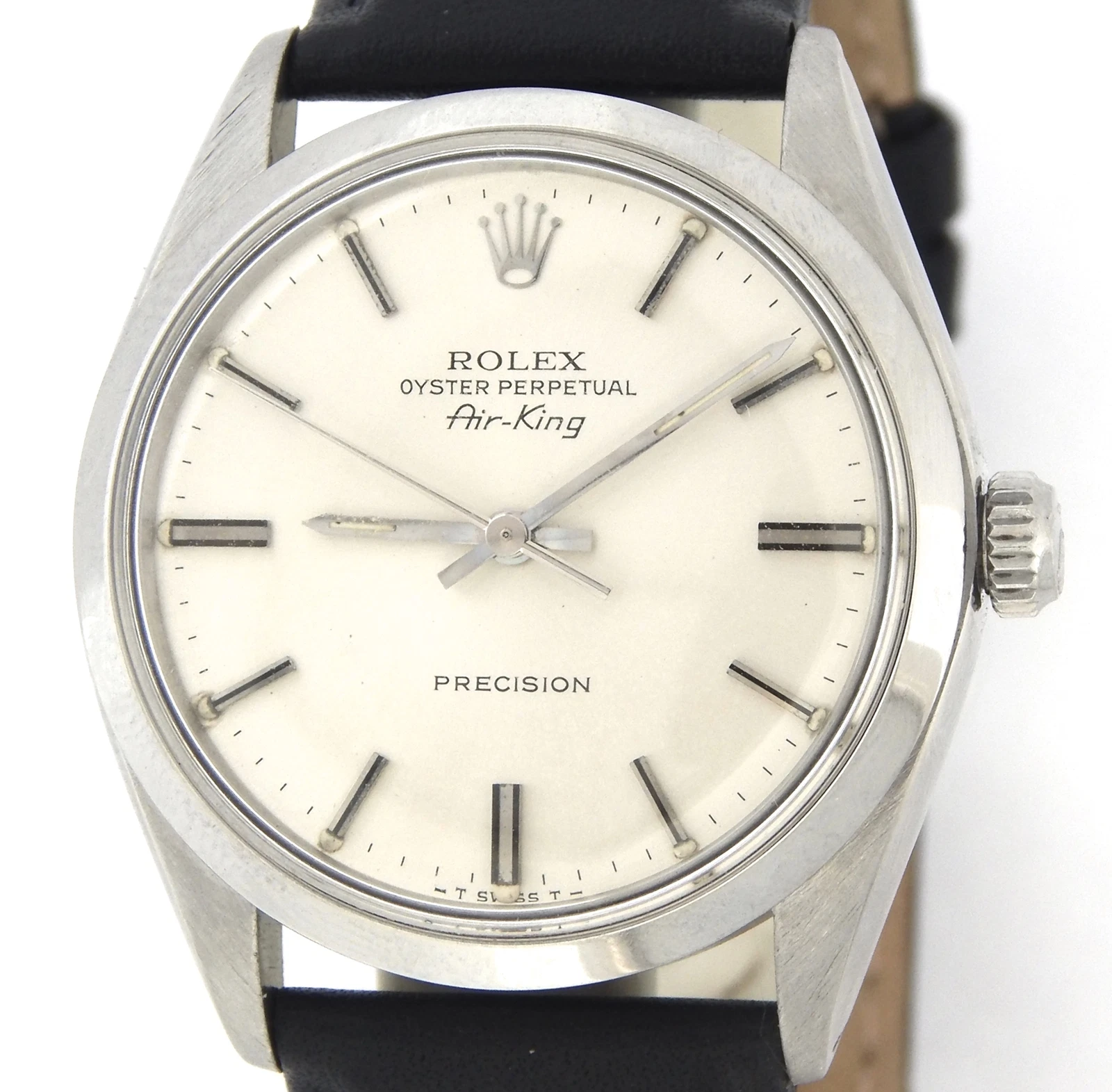 Rolex — Rolex Air King Mens Stainless Steel Watch Silver Dial Vintage Model  Ref # 5500