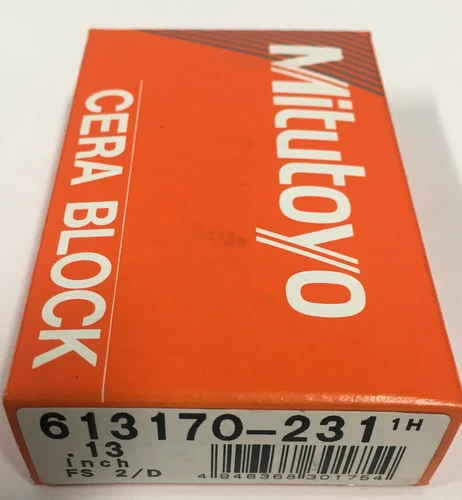 Mituyoyo 613170-231 Rectangular Ceramic Individual Gage Block, .130", Grade 2