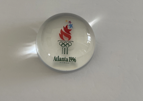Vintage Glass Paperweight Atlanta 1996 Olympics Collectible USA - 第 2/5 張圖片