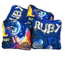 Mini Cornhole Bags By: Swag bags Cornhole 4  X 4  High Quality Ruby In Space