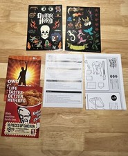 GENUINE Guitar Hero World Tour Decals / Stickers Set Video Game Activision - NEW