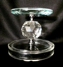 Single Head Romantic European Crystal Mirror Candle Holder