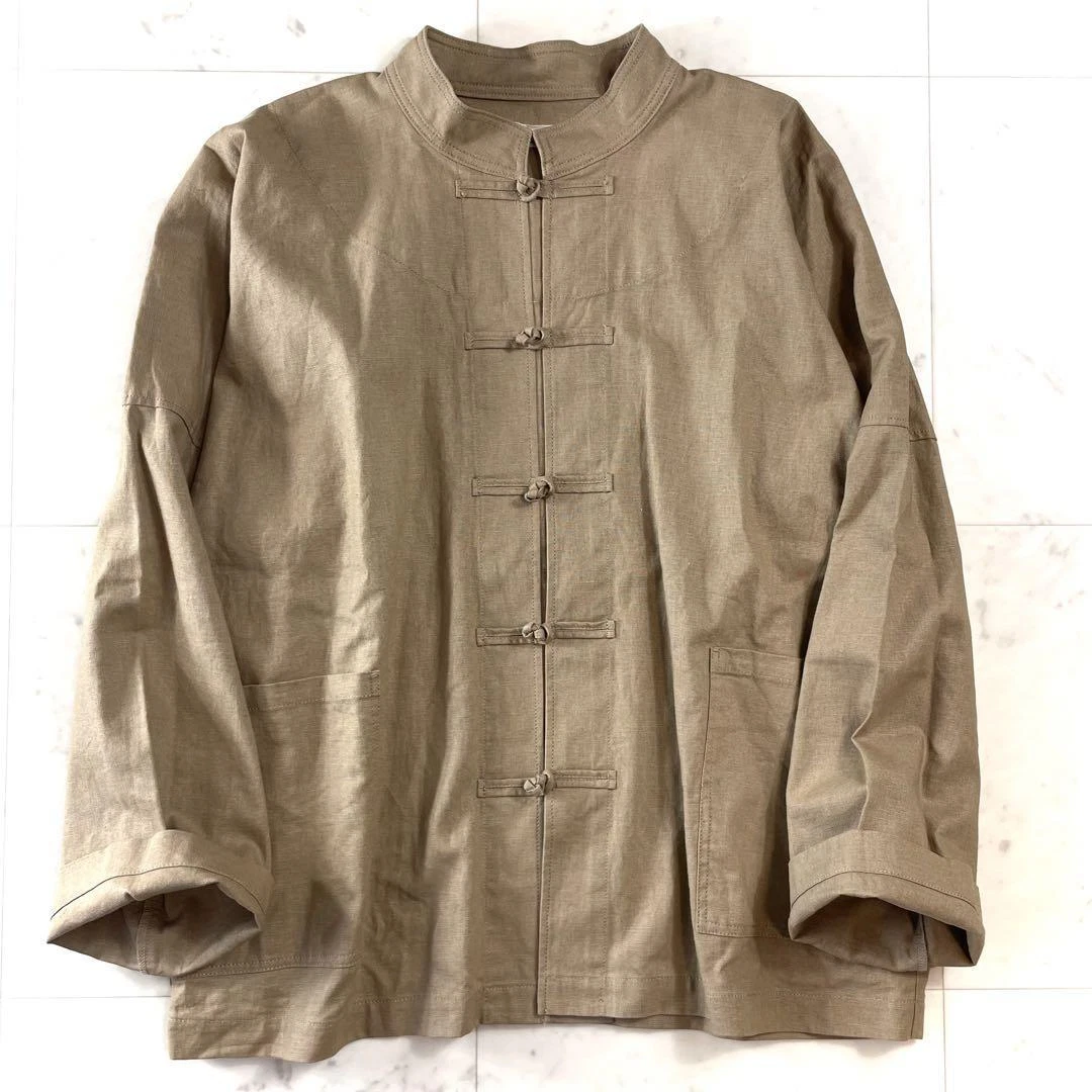 Ichi Antiquites Kung Fu Shirt Jacket China Beige | eBay