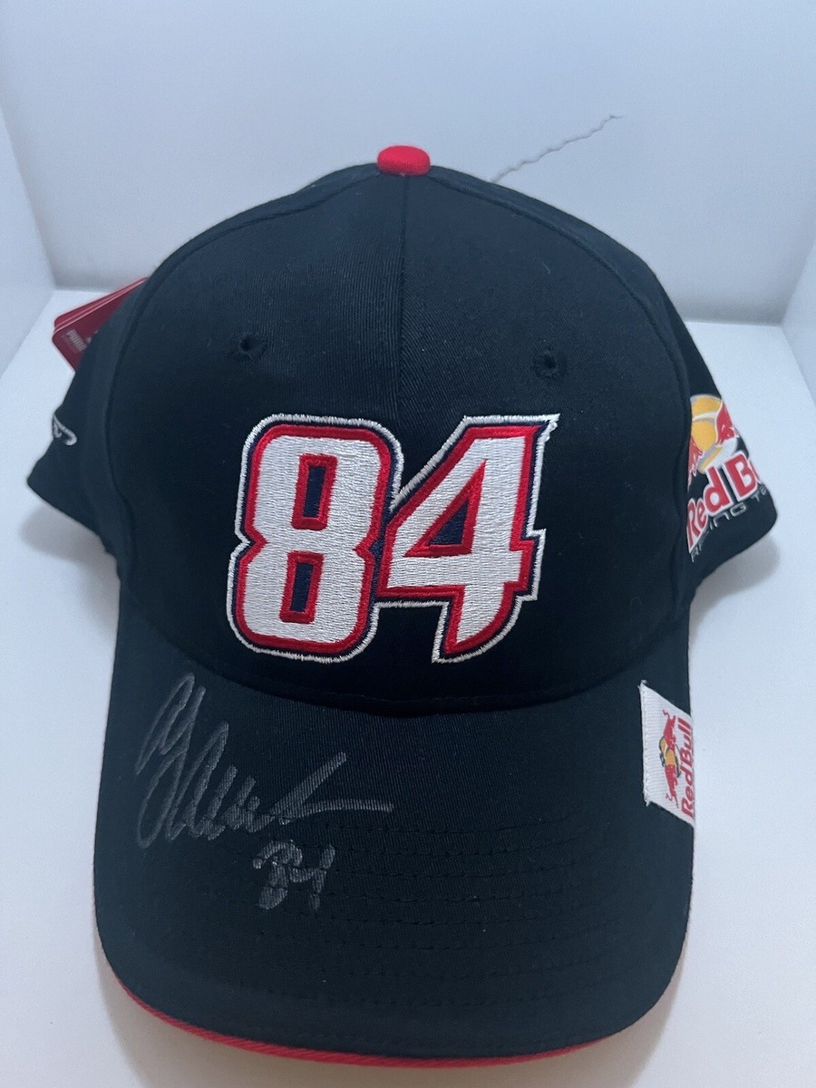 AJ ALLMENDINGER #84 SIGNED RED BULL RACING TEAM NASCAR BLUE PUMA