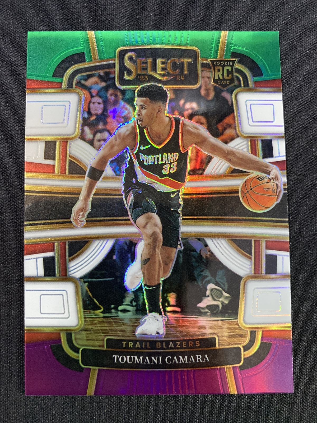 2023-24 Select Basketball Green White Purple Concourse Toumani Camara #81 RC