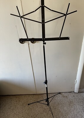 On-Stage Stands 52  Podium Stand In Black Foldable With Travel Bag Open Box