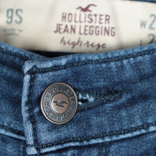 HOLLISTER High-Rise Jean Leggings - Women's 9S 29W x 27L - Blue Denim Whiskering - Picture 5 of 7