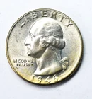 1946 25c Washington Silver Quarter Dollar Philadelphia AU