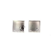 Square Cufflinks Signed JML Vintage Sterling Silver