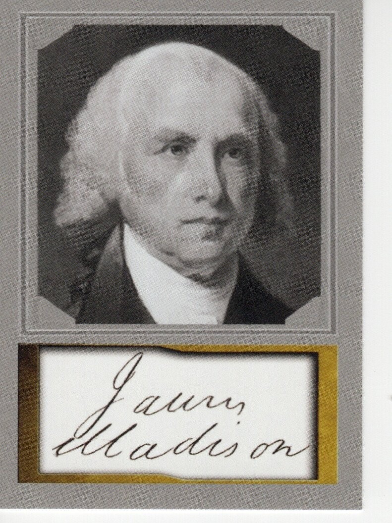 James Madison Presidential ACEO Portrait D Gordon Facs Auto NM+ #4