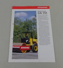 Depliant / Brochure Dynapac Rullo Vibrante CA 151 Edizione 06/1991