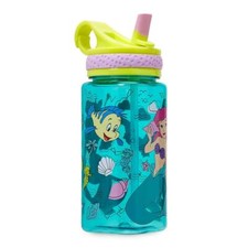 NEW Disney Store Ariel Water Bottle with Straw 16oz The Little Mermaid Princess