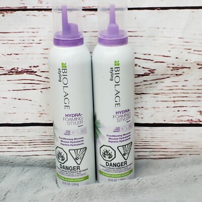 2x Biolage Agave  Hydra Foaming Styler Conditioning Mousse 8.25 oz -