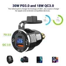 For BMW-Dual USB Charger-Hella-DIN-Plug Socket-Adapter Motorcycle NEW