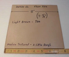 1 pc. Light Brown - Tan:  Daltile Ceramic Textured Floor Tile 8" X 8" New Stock