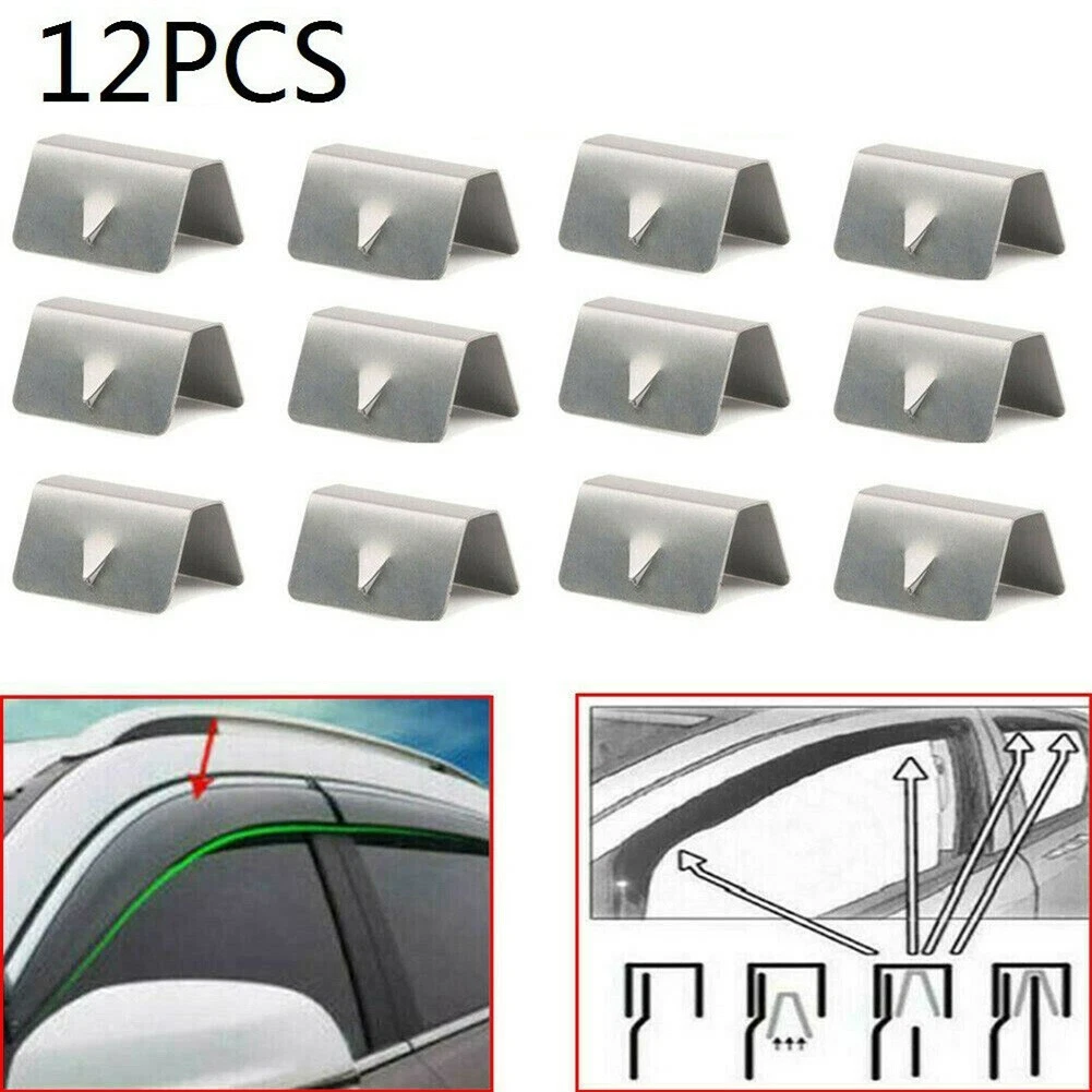 12x Wind Deflector Clips Car Channel Fastener For Heko G3 SNED