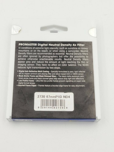 Promaster Digital Neutral Density 4X Filter - 67mm - Picture 2 of 2