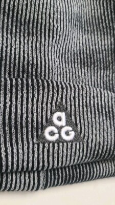 Nike ACG Peak Polyester Knit Beanie Gray 3M OSFM FJ6297-010 Men's