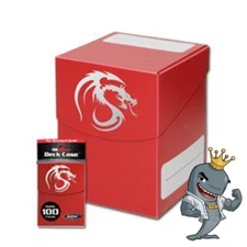 BCW Gaming Deck Case Large - Matte Red Holds 100 Sleeved Cards FREE SHIP