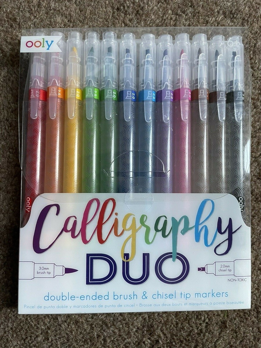 Calligraphy Duo Double Ended Brush Chisel Tip NEW UK