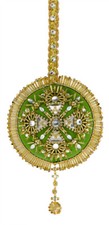 The Cracker Box Inc Christmas Ornament Kit Golden Dreams on Spring Green Golden