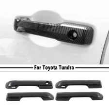 Car Side Door Handle Cover Trim For Toyota Tundra 22-25 Accessories Carbon Fiber