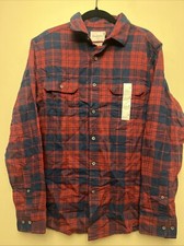 Goodfellow men  s flannel shirt, medium, blue/red NWT
