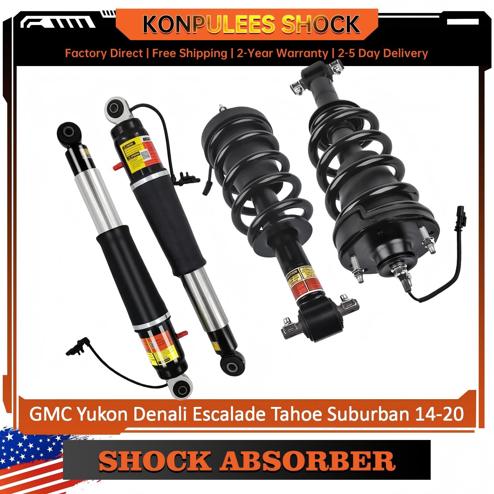 FRONT Strut Assy + REAR shock Absorber for 2015-20 Escalade Suburban Tahoe Yukon