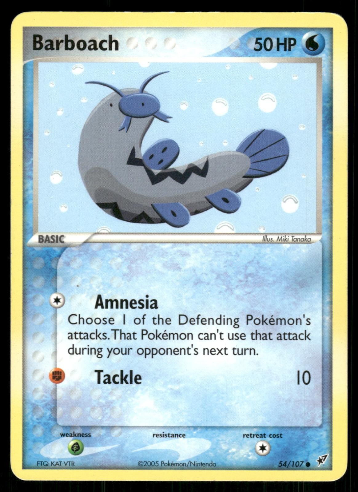 Barboach 54/107 Common Deoxys Pokemon Near Mint