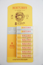 NIB Burt's Bees 100 Natural Origin Beeswax Moisturizing Lip Balm 8 pk.