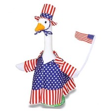 Lawn Goose Outfit   Glossy Cape  Adjustable Hat for 23  Usa Flag Goose Costume