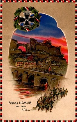 AK HALT GEGEN DAS LICHT 1. WELTKRIEG FESTUNG NAMUR VOR DEM FALL COL. 1914-1918