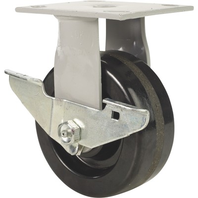 Fairbanks Rigid Double-Locking Caster, 5in., Model# 15223251702