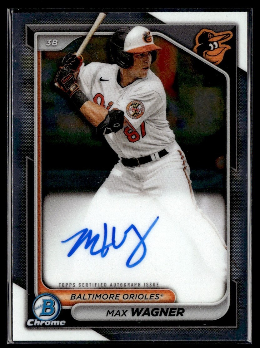 2024 Bowman Chrome Prospects Max Wagner Auto Baltimore Orioles #CPA-MW