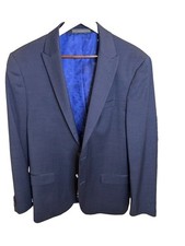 Ben Sherman Tailoring Men s 42R Blue Wool Blend Stretch Sport Coat Blazer