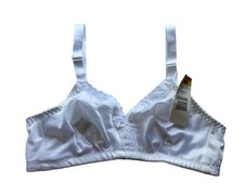 38C Vintage White Bra Hanes Her Way NWT NOS Pinup Lingerie
