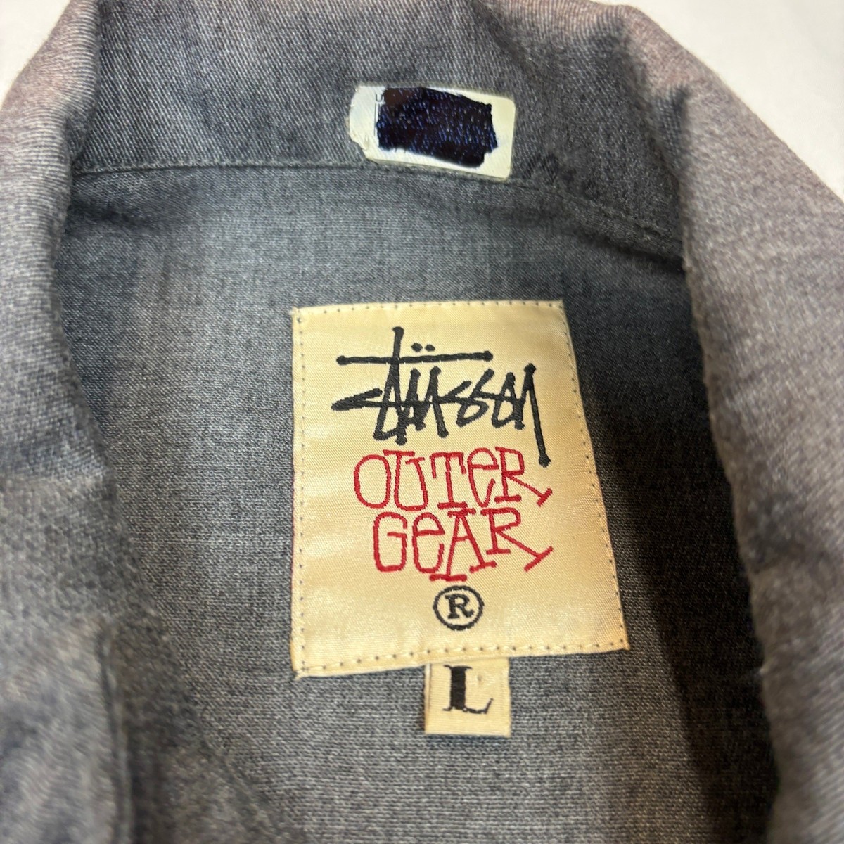 Vintage 90s Stussy Outer Gear Zip Rayon Wool Twill Jacket Men's