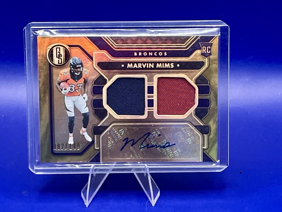 2023 Panini Gold Standard Rookie Jersey Autograph Marvin Mims /149 Broncos - Image 4 of 4