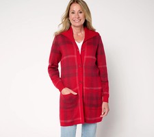 Denim & Co. Regular Button Front Sweater Tunic Cardigan NWT A699873