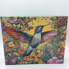 Jigsaw Puzzle 1000 Pcs Radiant Hummingbird Colorful Detailed Feathers Floral