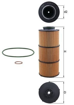 MAHLE OX 1389D Ölfilter für MERCEDES-BENZ